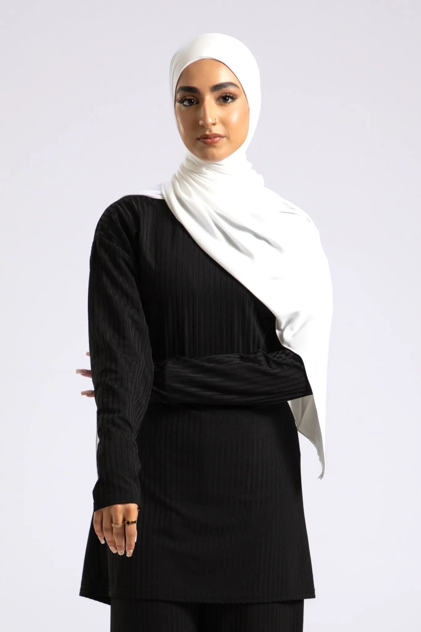 Premium Georgette Crepe Hijab - White