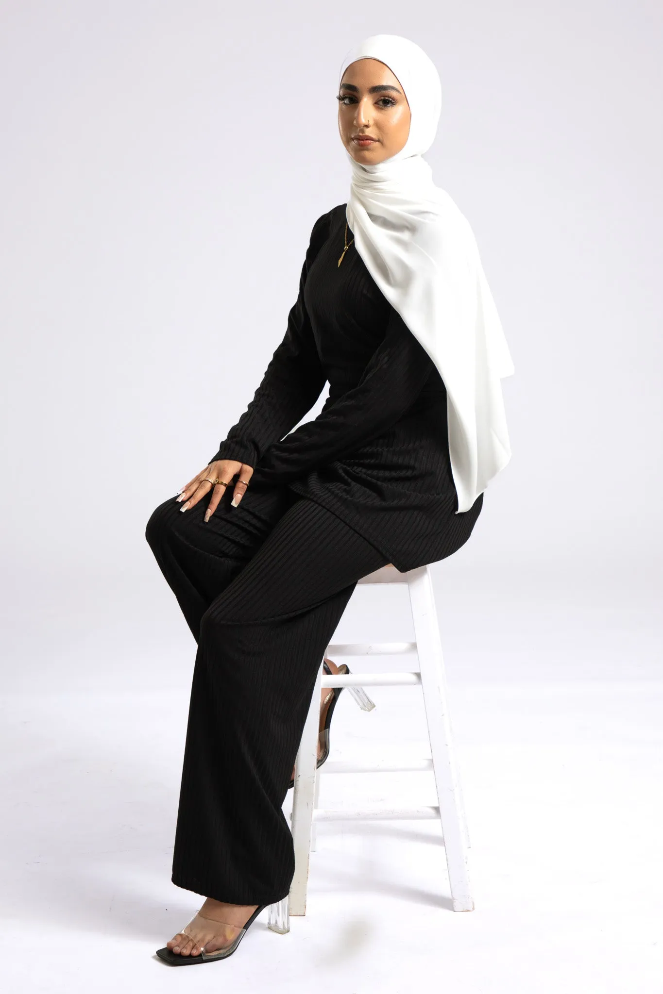 Premium Georgette Crepe Hijab - White