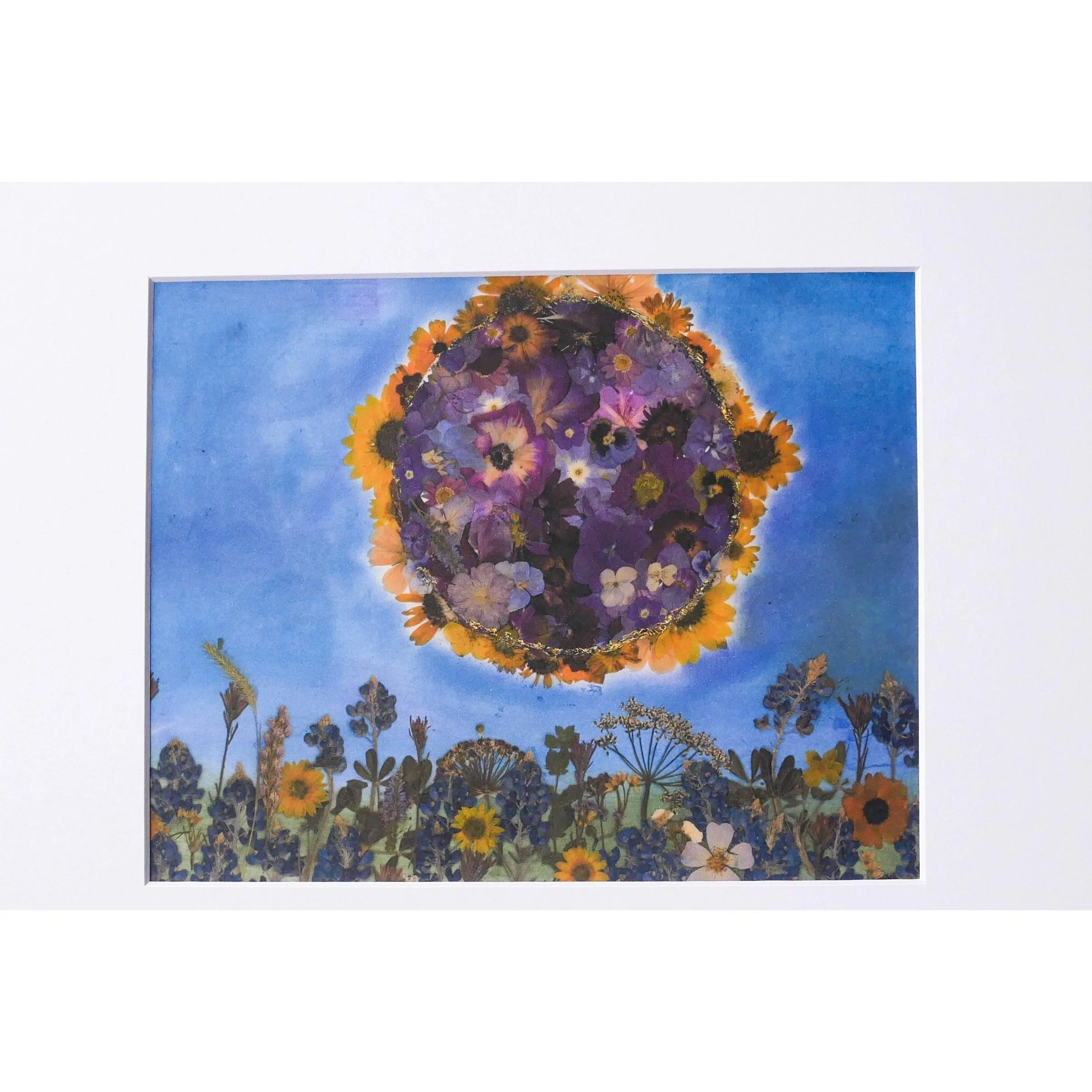 Pressed flower Eclipse Art