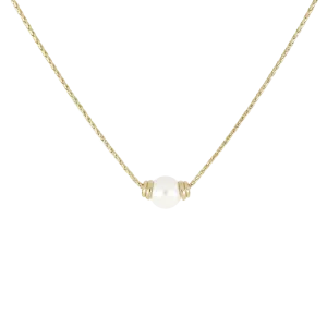 Pérola Single Pearl Necklace Gold  16-18"
