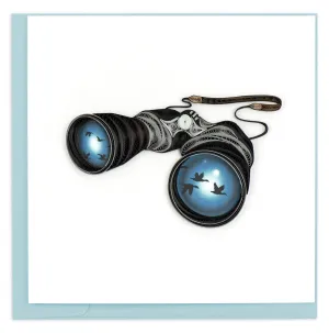 Quilled Bird Watching Greeting Card