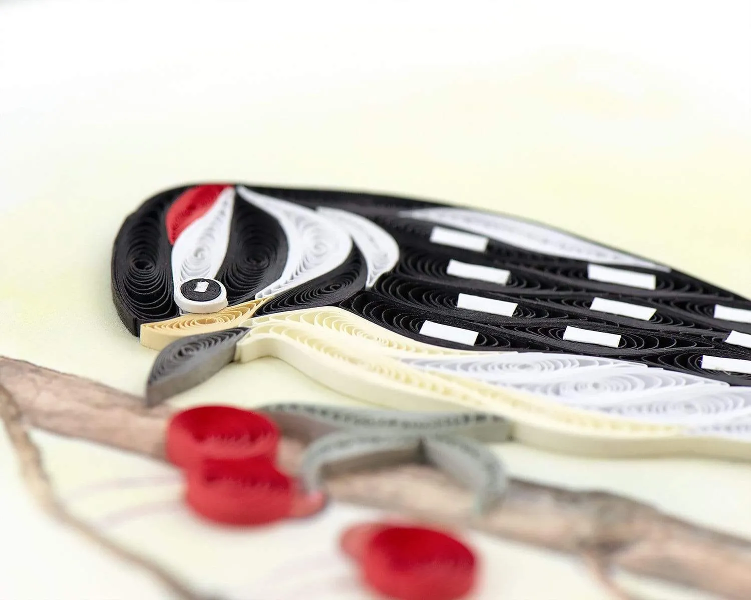 Quilled Downy Woodpecker Greeting Card