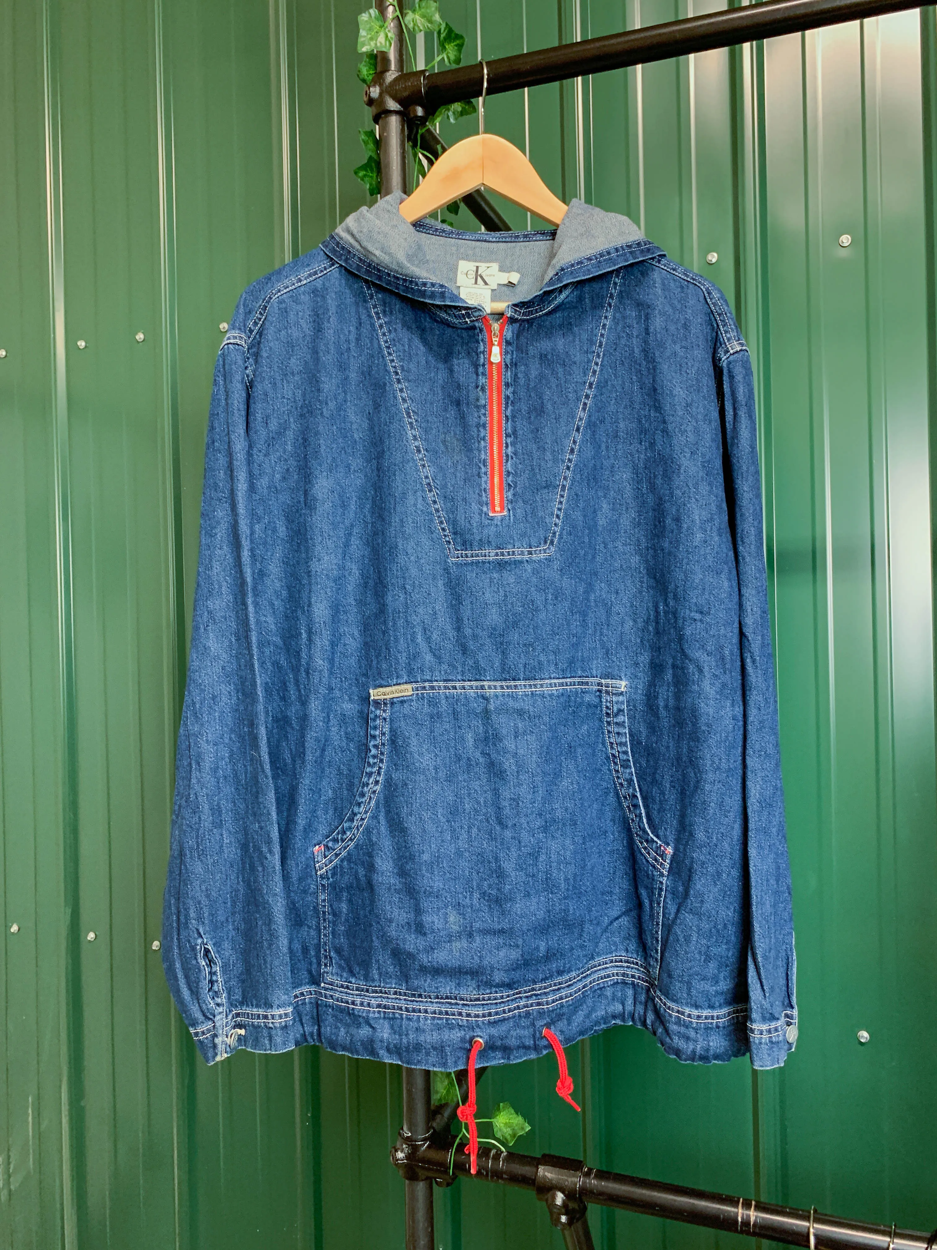 "1 of 1" Mickey Mouse Denim Anorak Jacket (L)