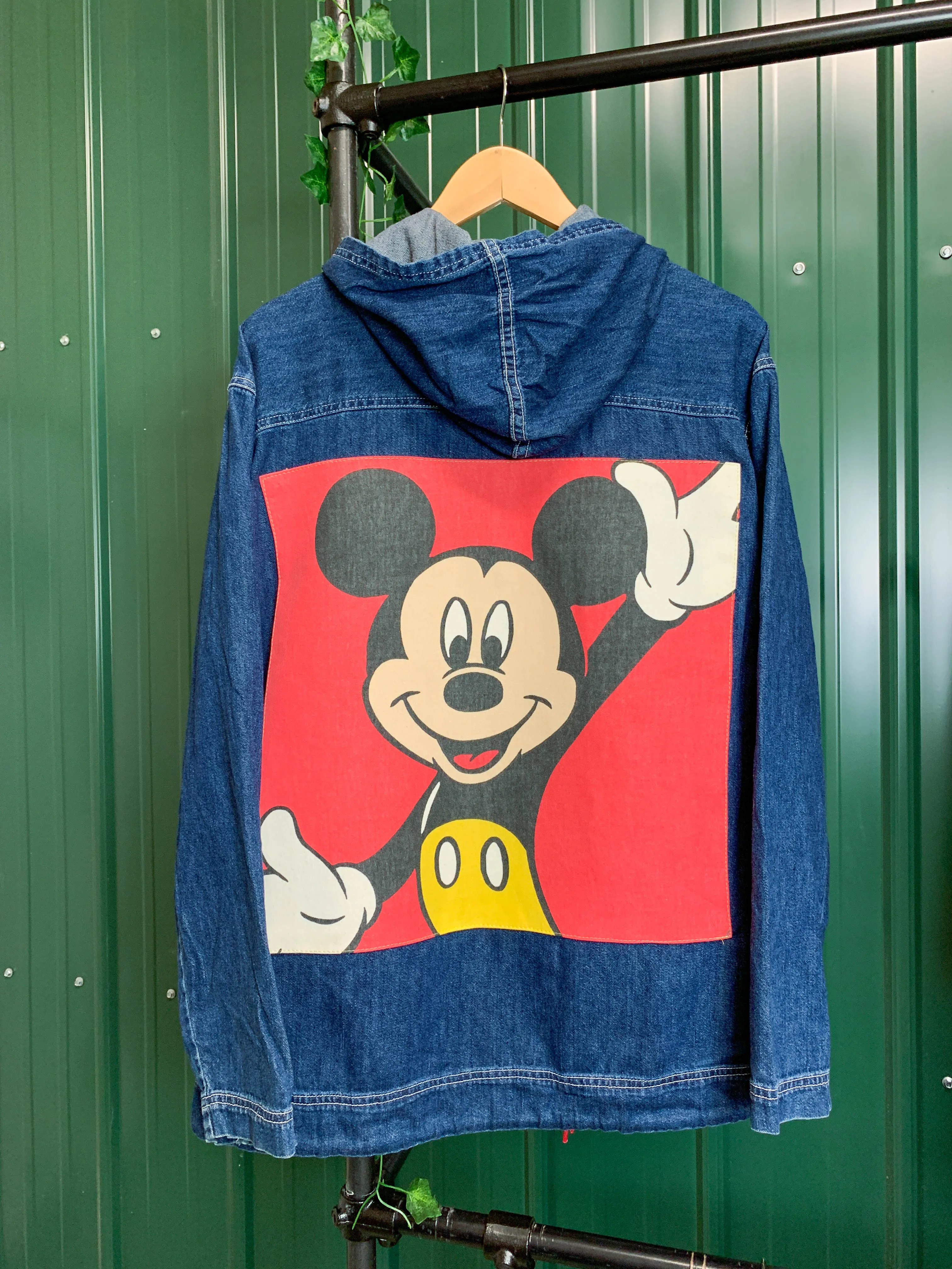 "1 of 1" Mickey Mouse Denim Anorak Jacket (L)