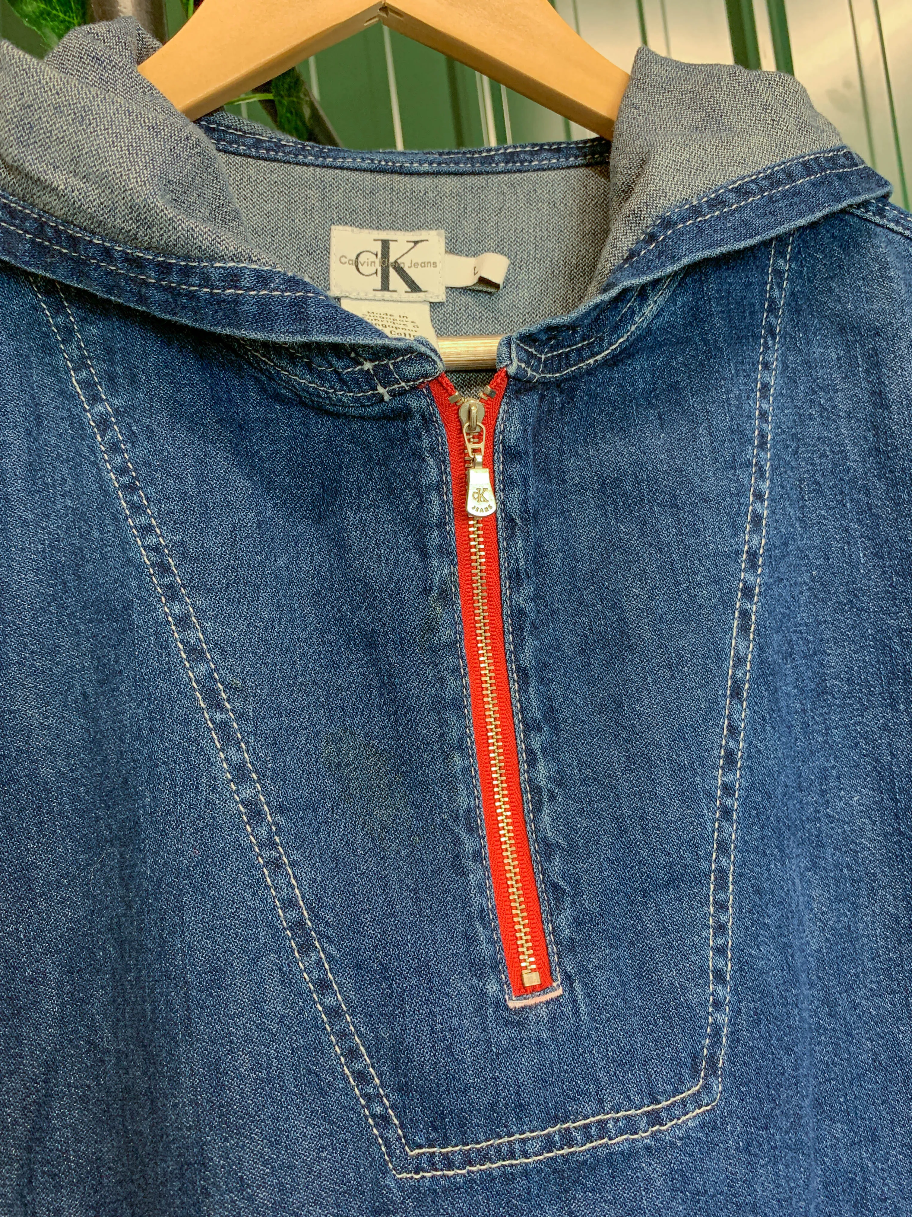 "1 of 1" Mickey Mouse Denim Anorak Jacket (L)