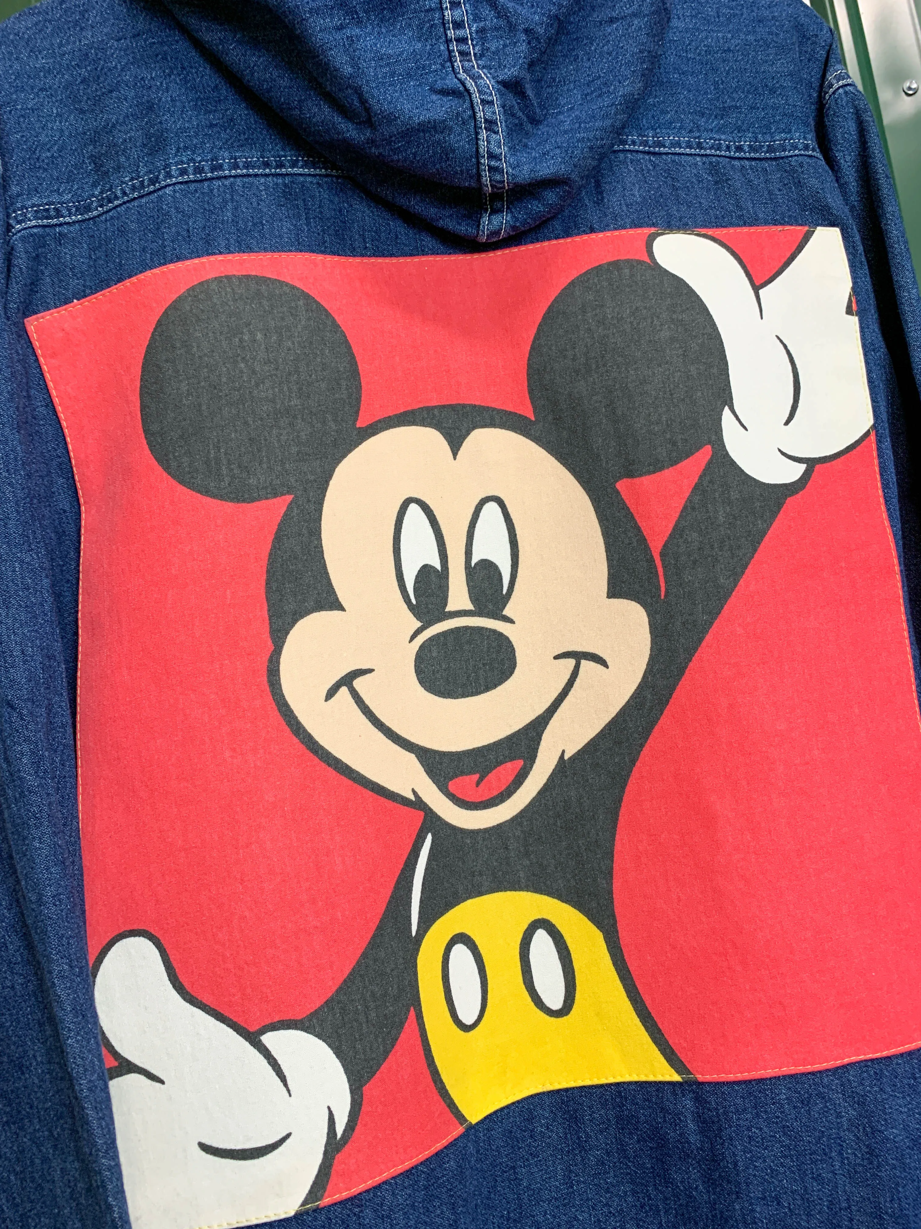 "1 of 1" Mickey Mouse Denim Anorak Jacket (L)