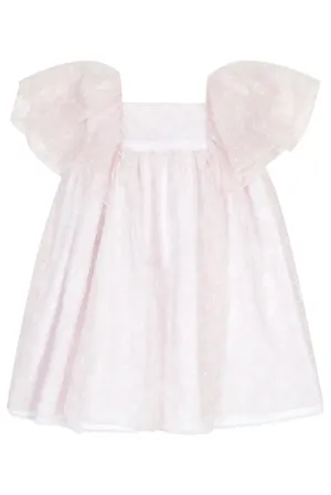 "Calista" Pale Pink Floral Tulle Dress