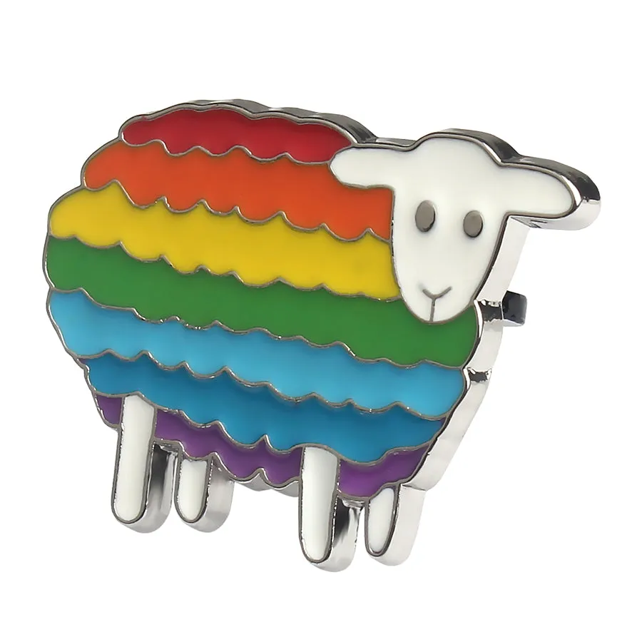 Rainbow Sheep Pin