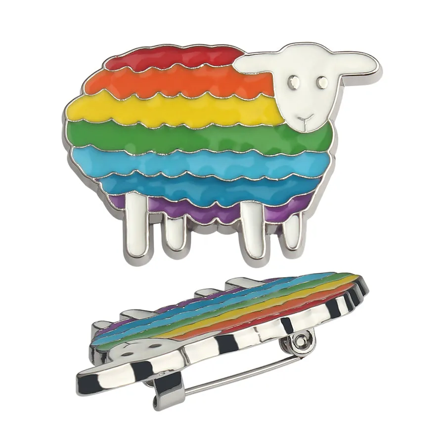 Rainbow Sheep Pin