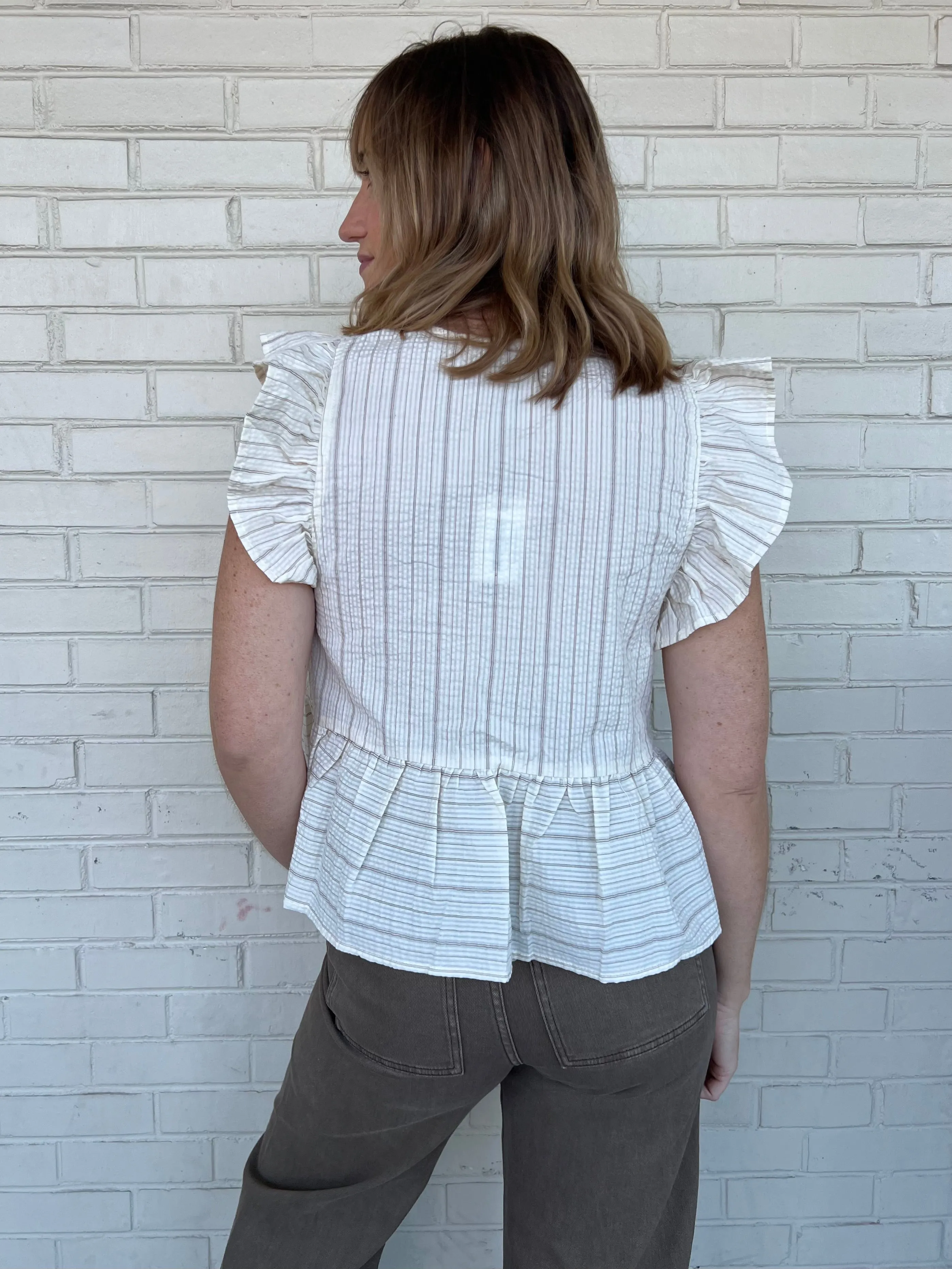 Rare Moment Ruffle Sleeve Top