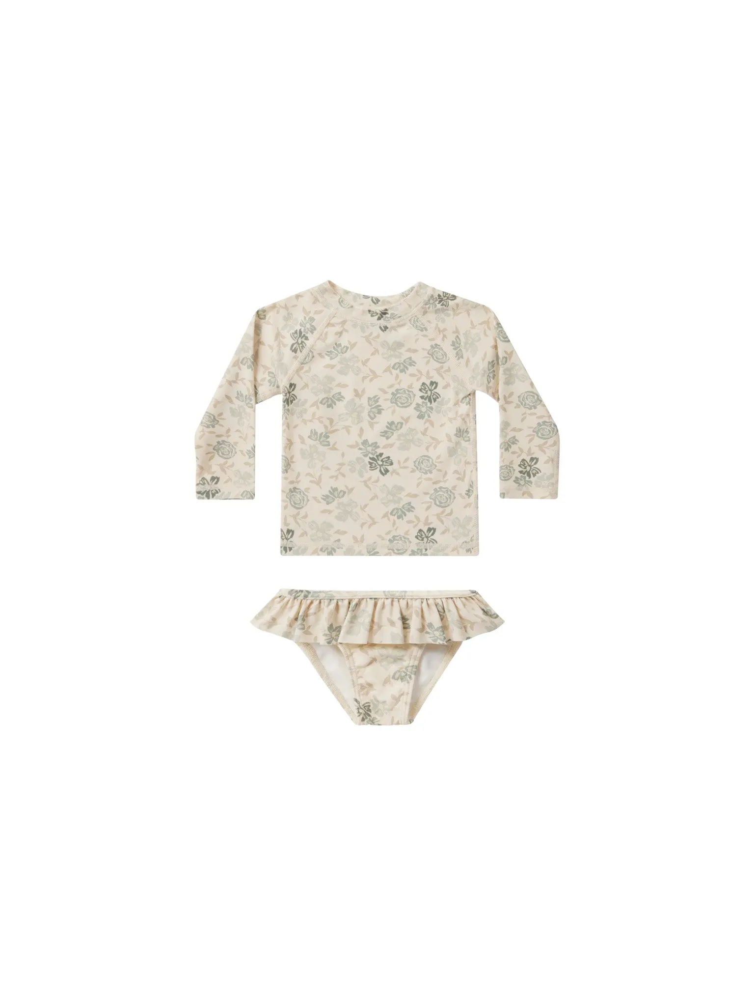 Rash Guard Two Piece - Blue Floral