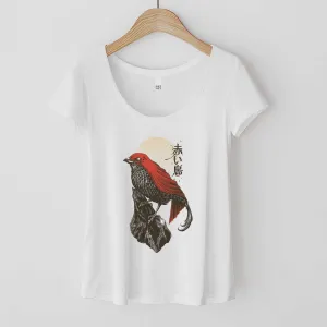 Red Hood Bird - Women’s Flex Scoop Neck Tee