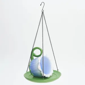 Resin teacup birdfeeder, purple,zq84g3527