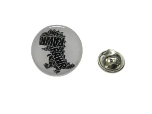 Round Fun T Rex DInosaur Lapel Pin