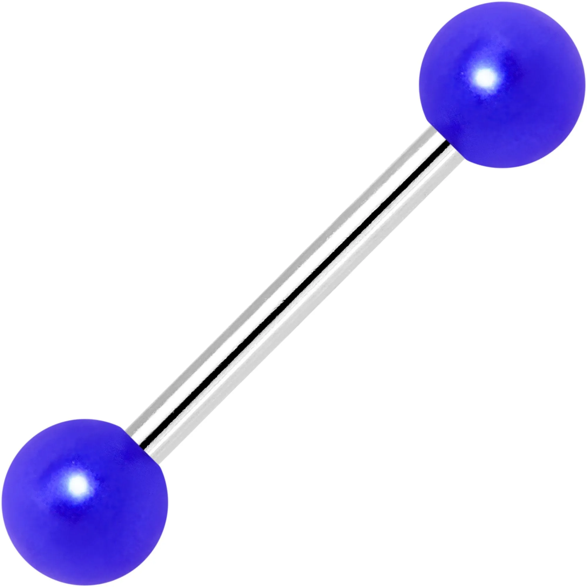 Royal Blue Pearlescent Acrylic Ball End Barbell Tongue Ring