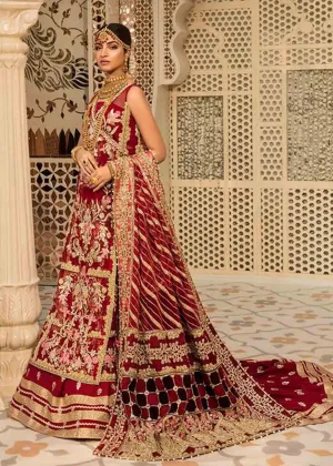 Royal Bridal Red Lehenga Kameez Dress Pakistani #BS778
