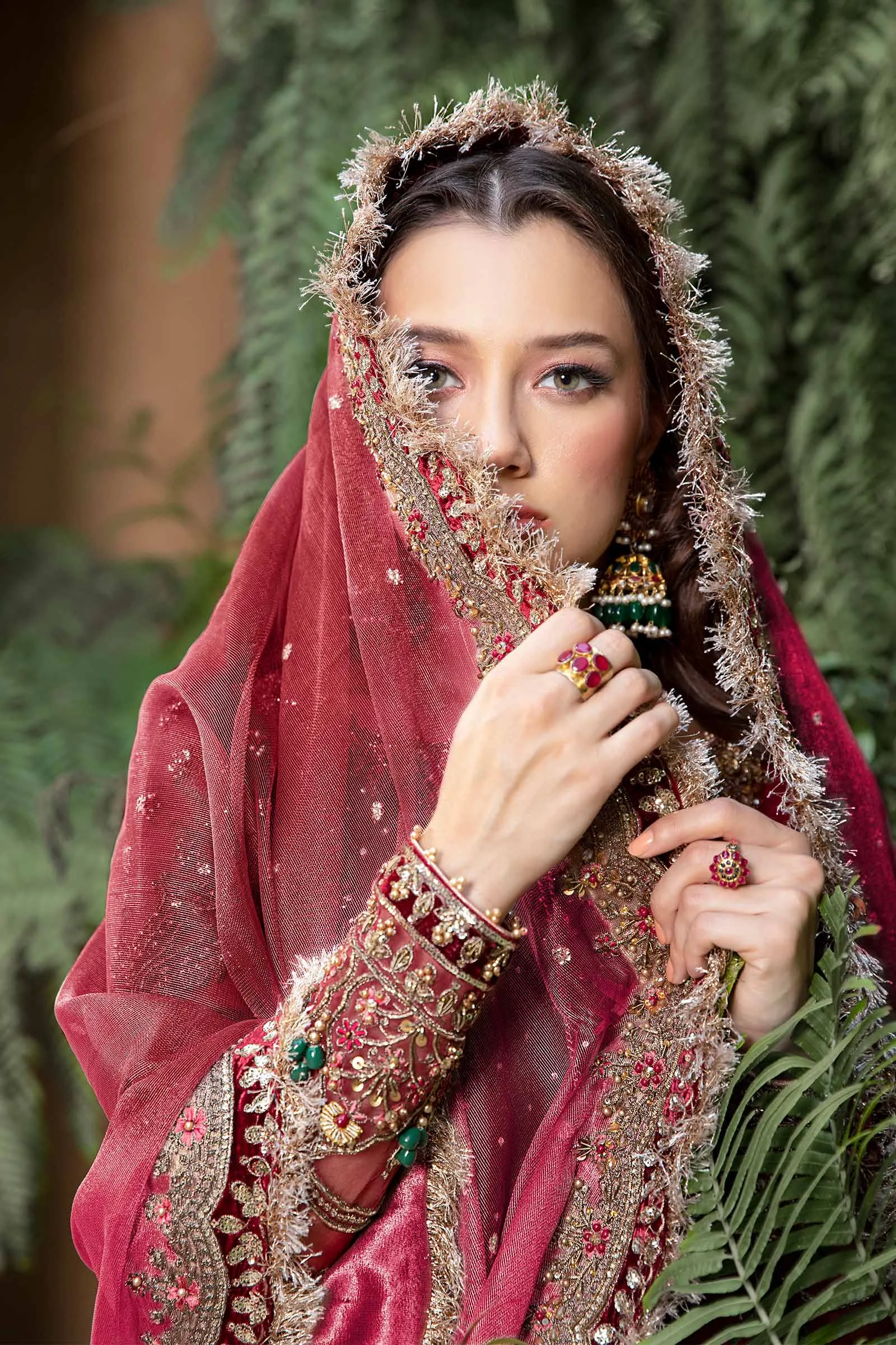 Royal Pakistani Bridal Outfit in Gharara Kameez Style