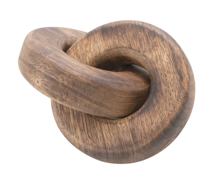 Rustic brown mango wood chain link decor