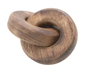 Rustic brown mango wood chain link decor