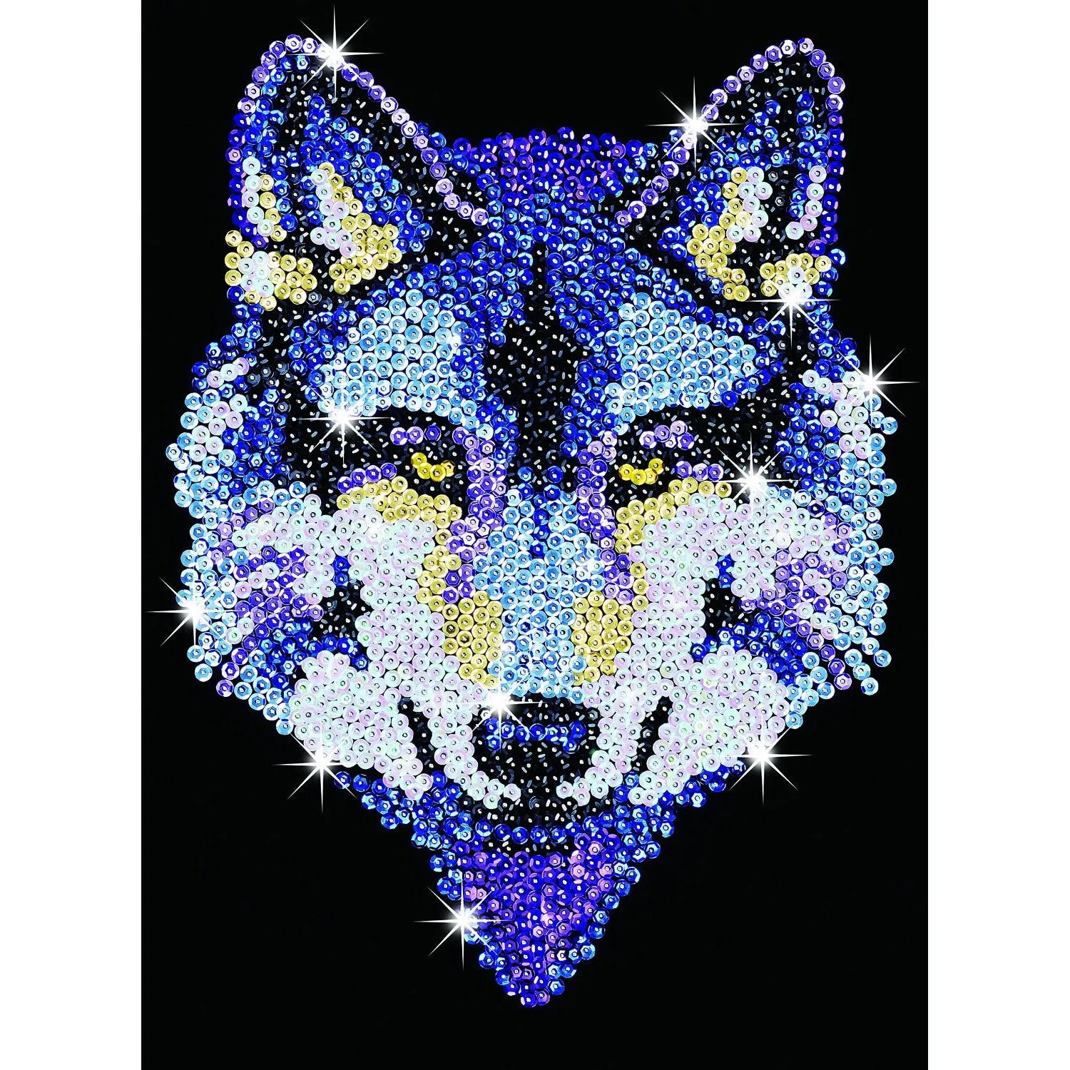 Sequin Art® Blue, Wolf, Sparkling Arts and Crafts Picture Kit