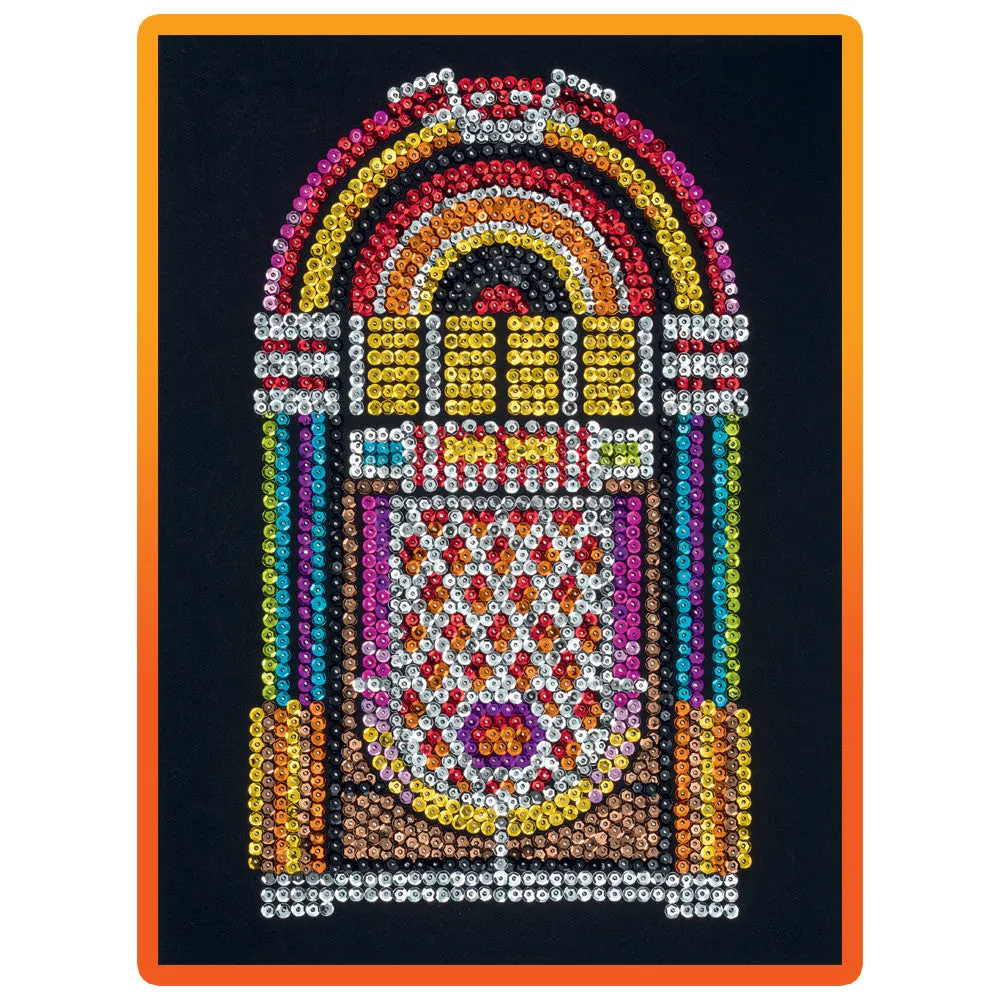 Sequin Art® Orange, Jukebox, Sparkling Arts and Crafts Picture Kit