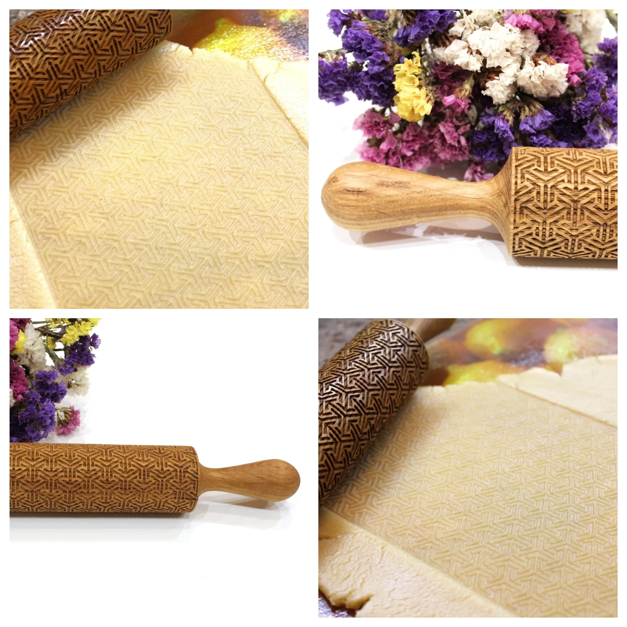 Set on sale Embossed Engraved Rolling Pins glamorous pattern