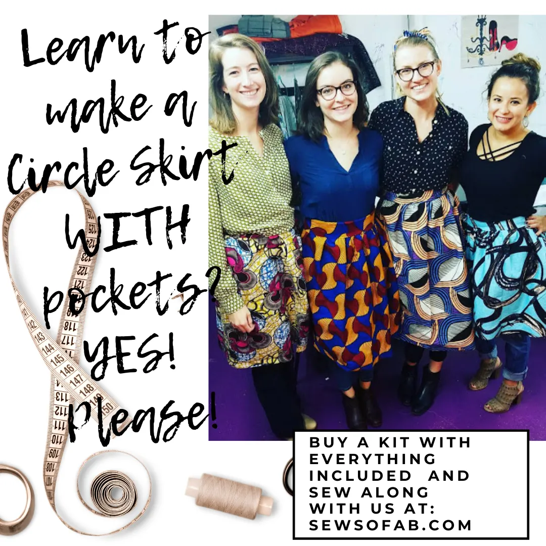 Sewing Kit: Circle Skirt With Pockets