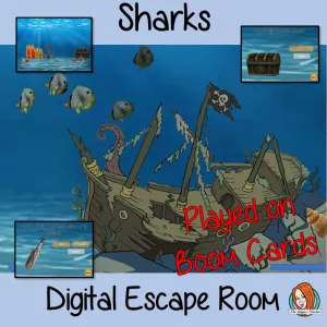 Sharks Escape Room Boom Cards