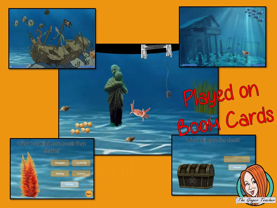 Sharks Escape Room Boom Cards