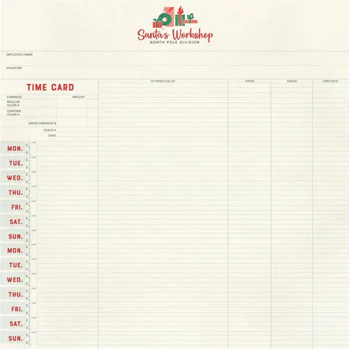 Simple Stories - Holly Jolly - The Nice List - 12x12 Single Sheet