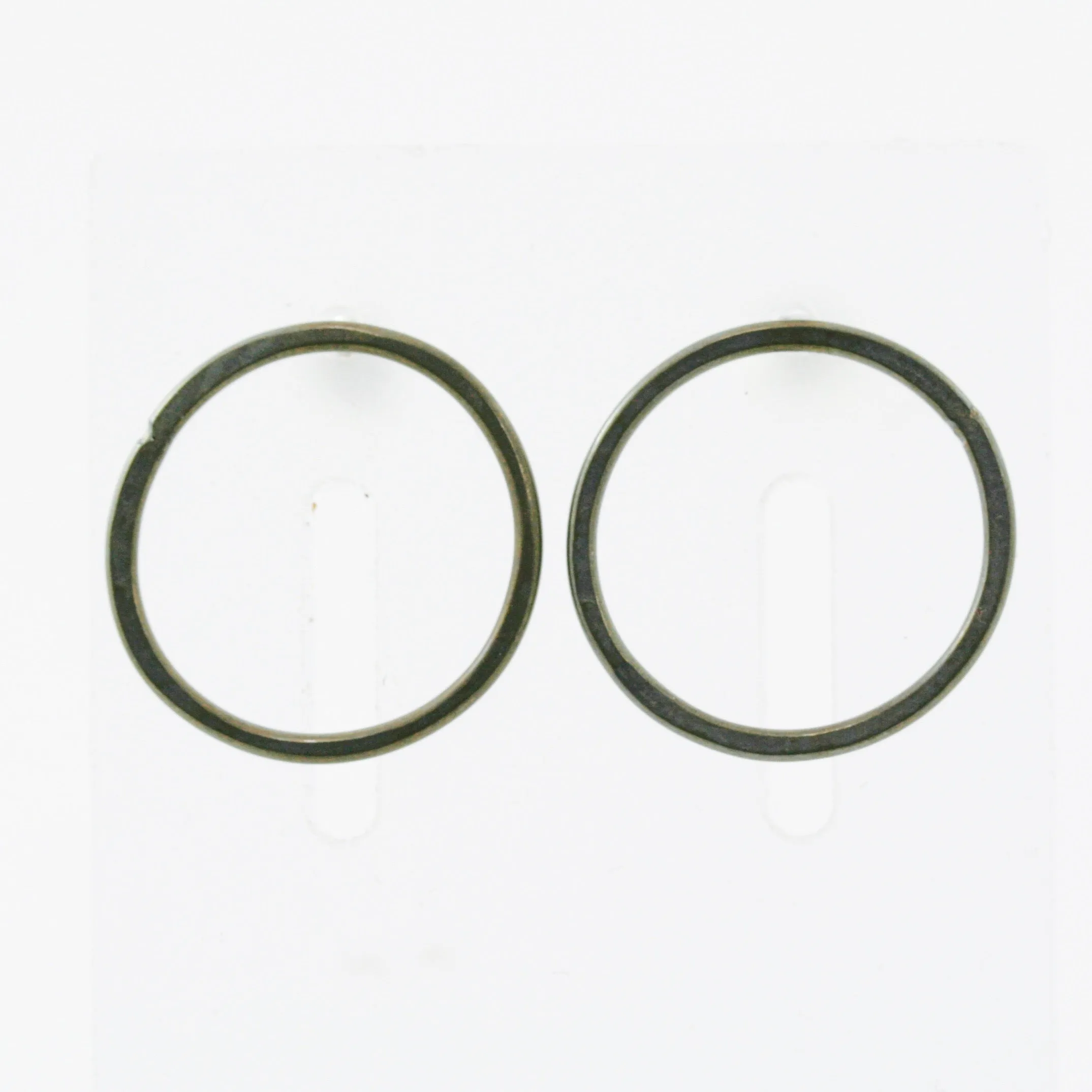 Single Steel Hoop Earrings with Post