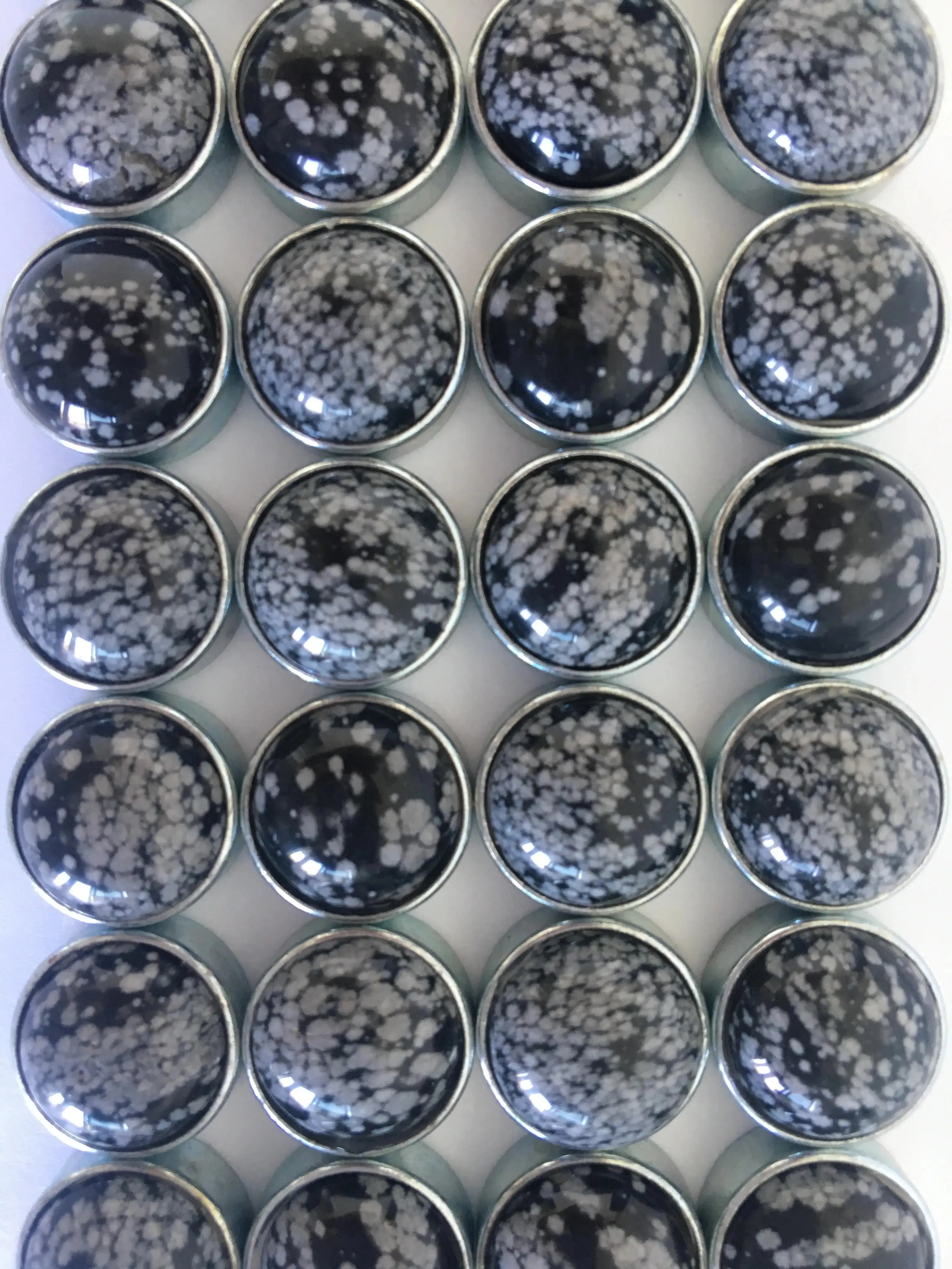 Snowflake Obsidian Natural Stone Upholstery Nail