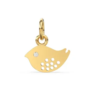 Solid Gold Bird Charm Pendant / 14k 18k Solid Gold Pendant / Bird Pendant / Sale