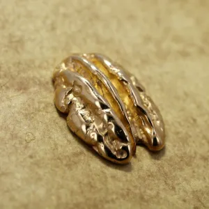 Solid Gold Pecan Tie Tack or Lapel Pin