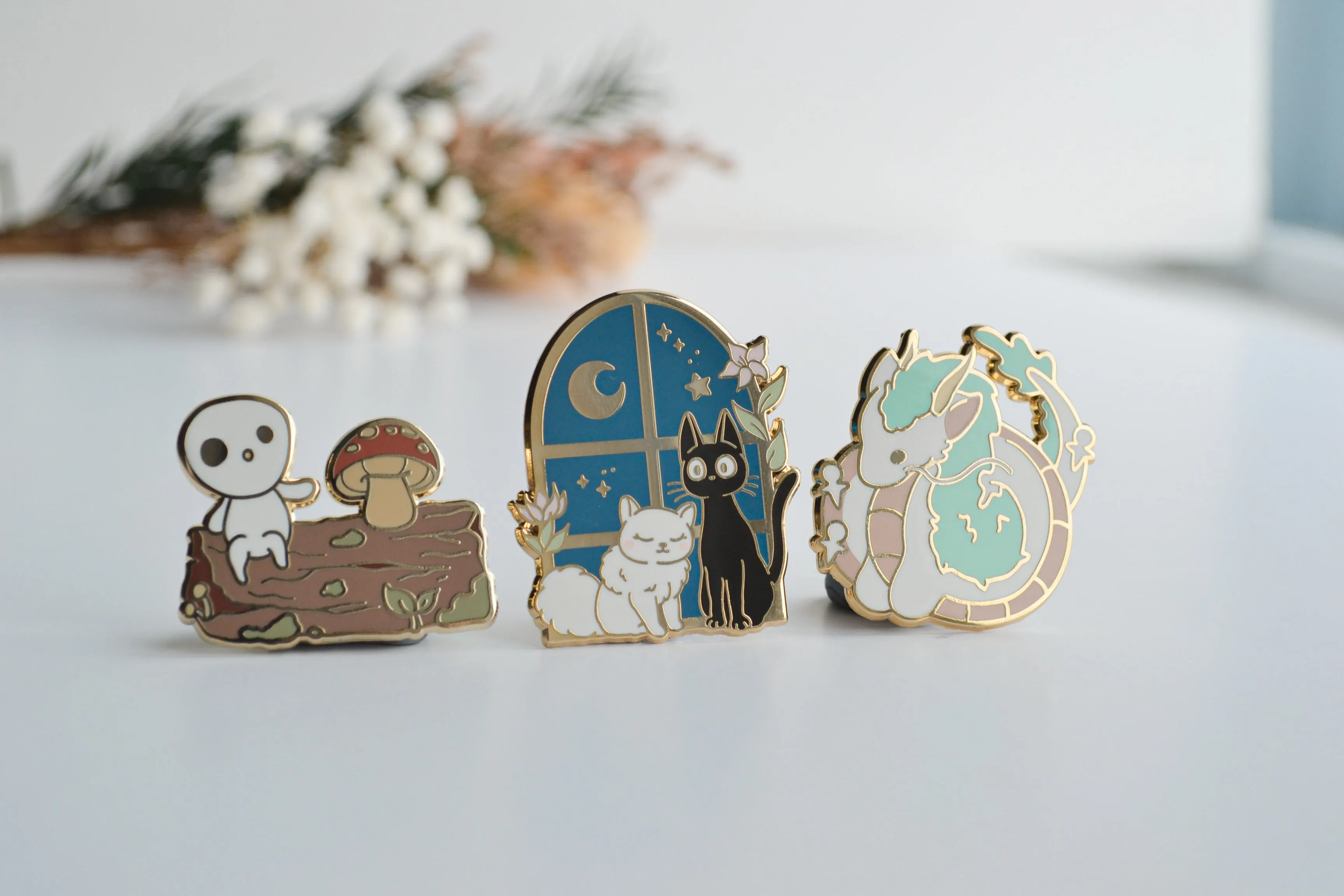 Spirit Friends Enamel Pin B -  Set of 3