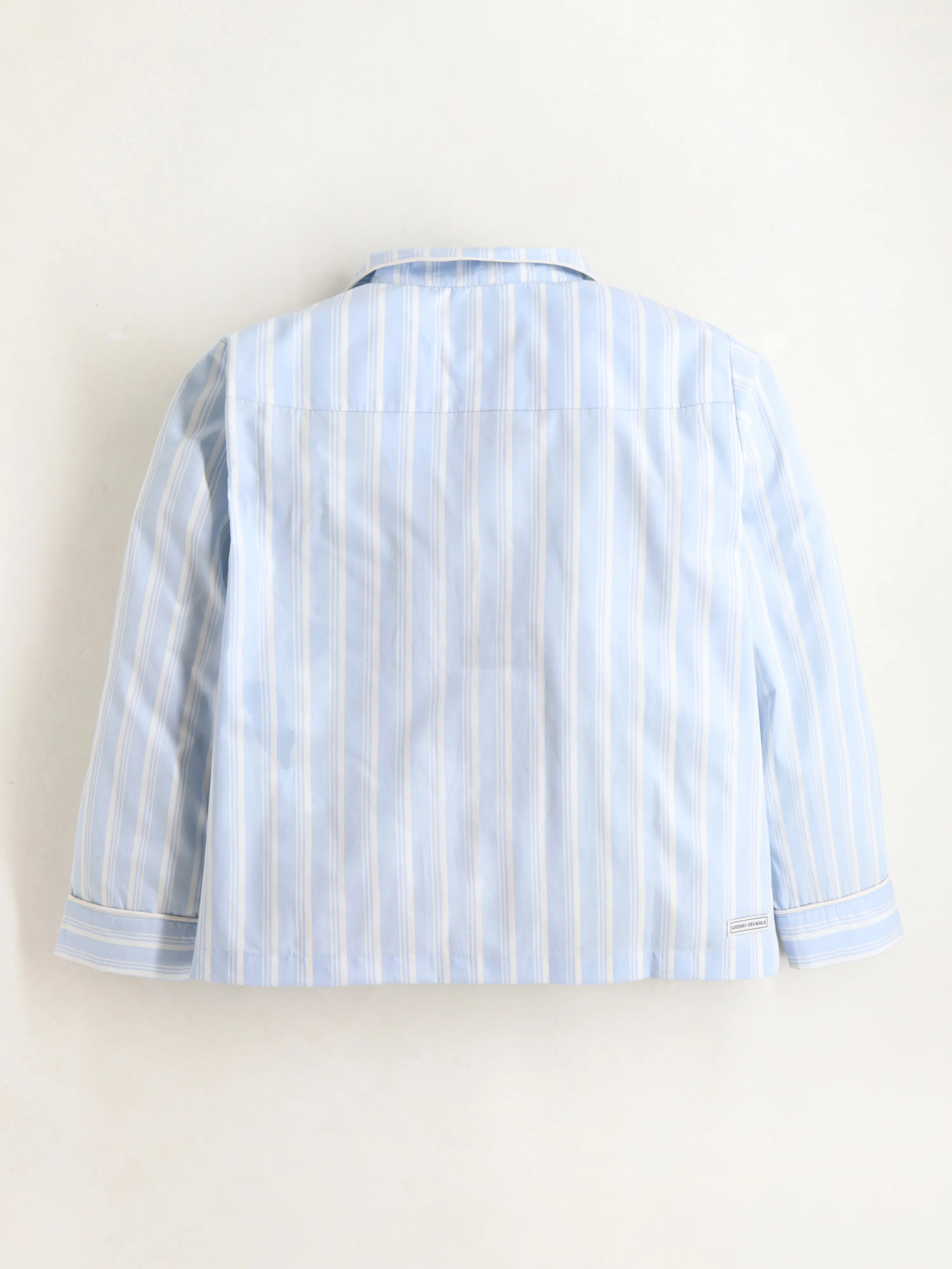 Striped Sky Blue Night Suit for Kids