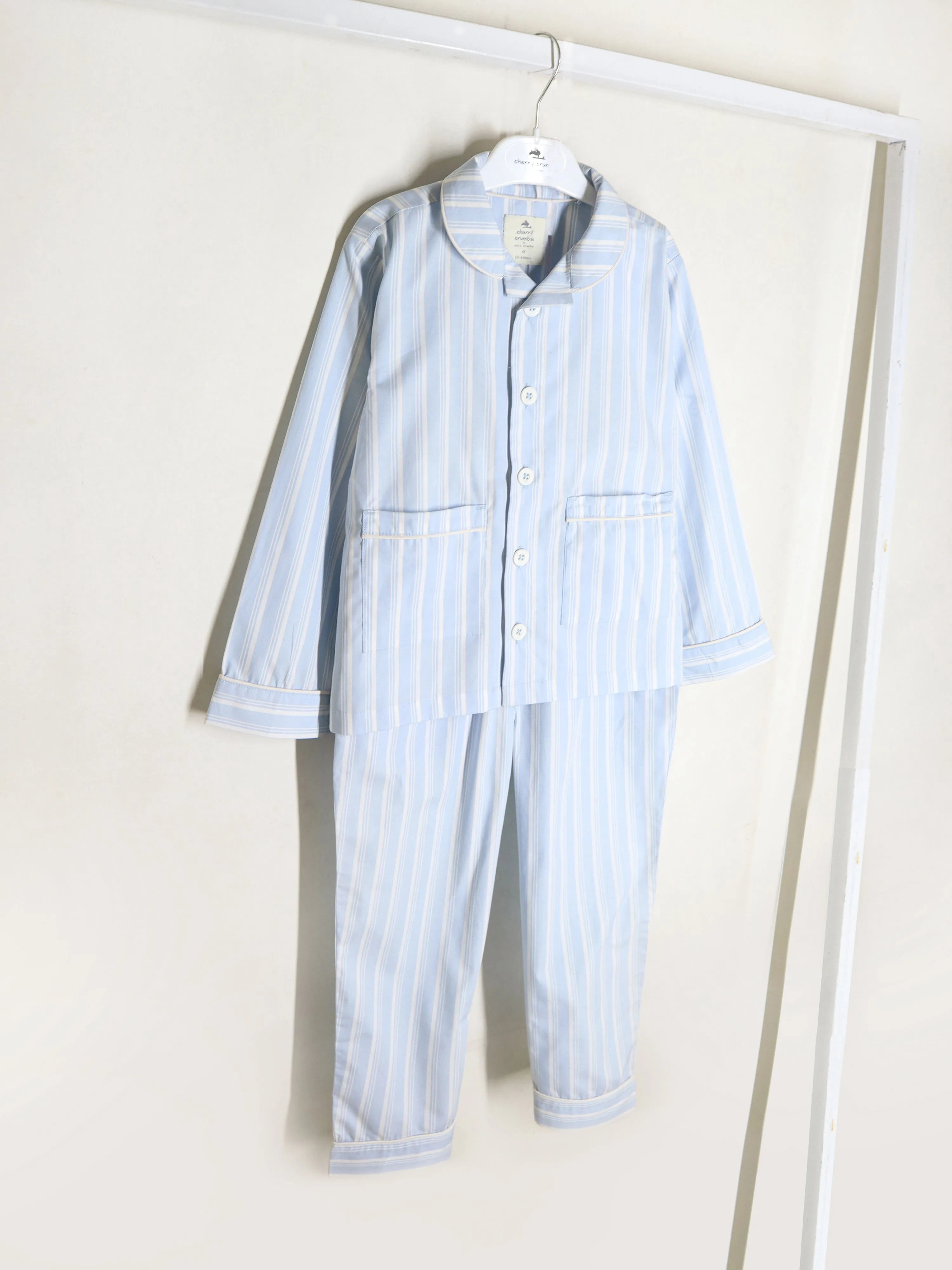 Striped Sky Blue Night Suit for Kids