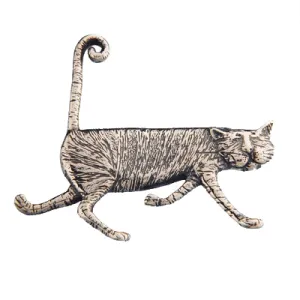 Stripey Cat Sterling Silver