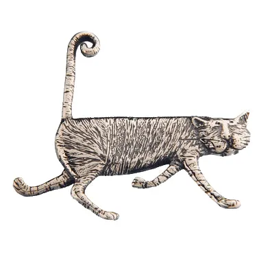 Stripey Cat Sterling Silver
