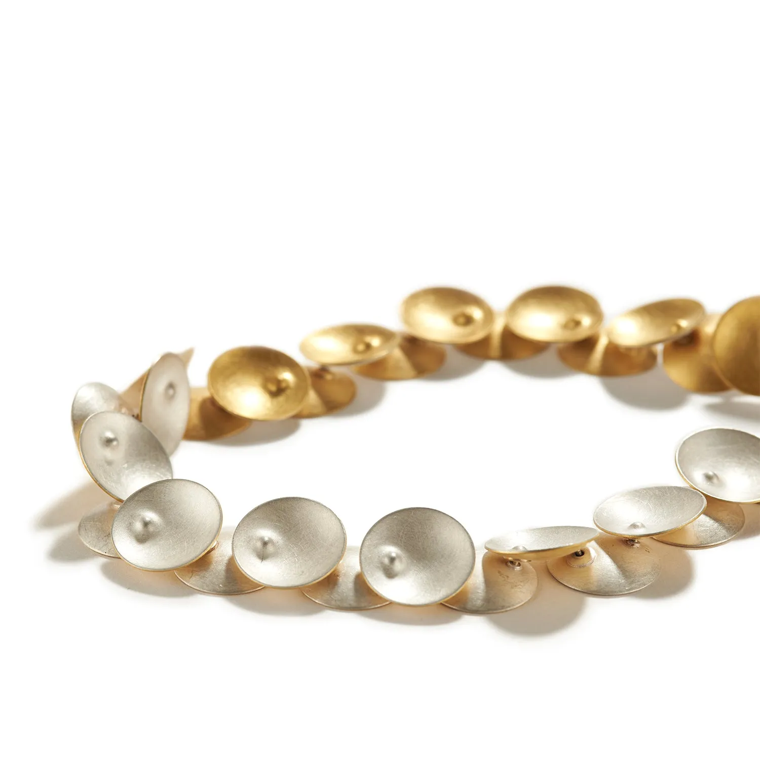 Sun & Moon Necklace with Silver and Gold