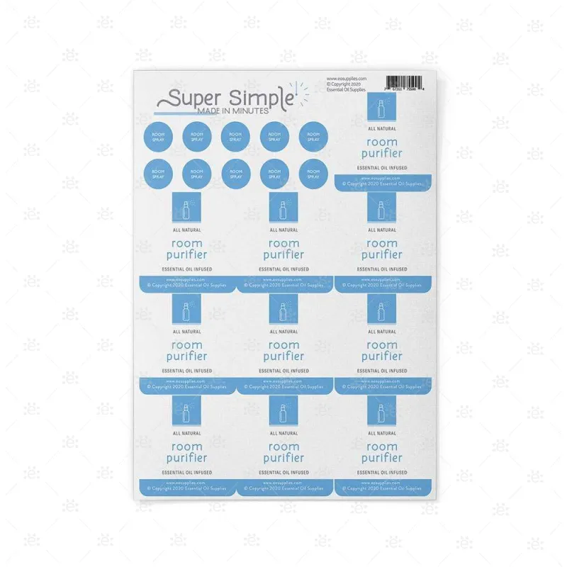 Super Simple : Made in Minutes - Room Purifier Labels