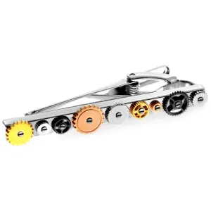 Tateossian Tie Clip Rose Gold, Silver, Grey and Black