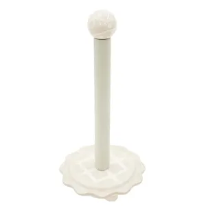 Taupe White Paper Towel Holder