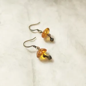 the acorn - amber oak bower earrings