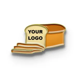 Toast Bread Pin with Custom Logo
