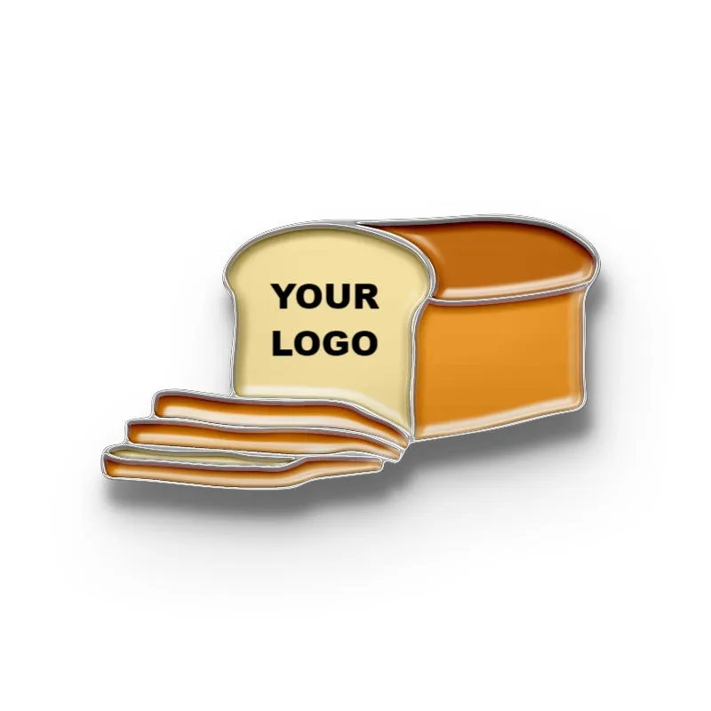 Toast Bread Pin with Custom Logo