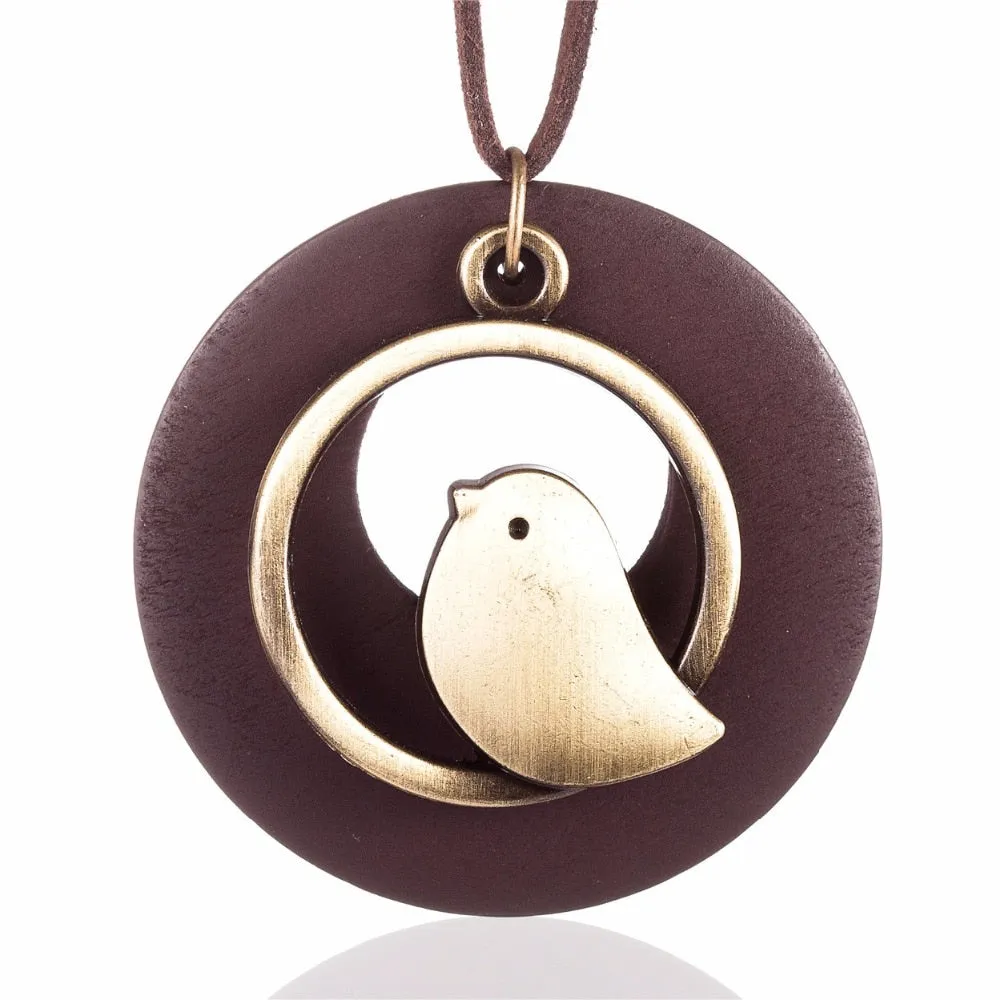 Touch Wood Lucky Bird Pendant