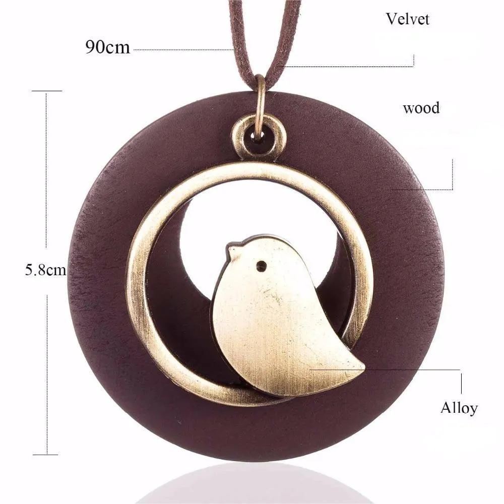 Touch Wood Lucky Bird Pendant
