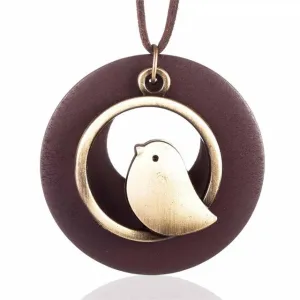 Touch Wood Lucky Bird Pendant