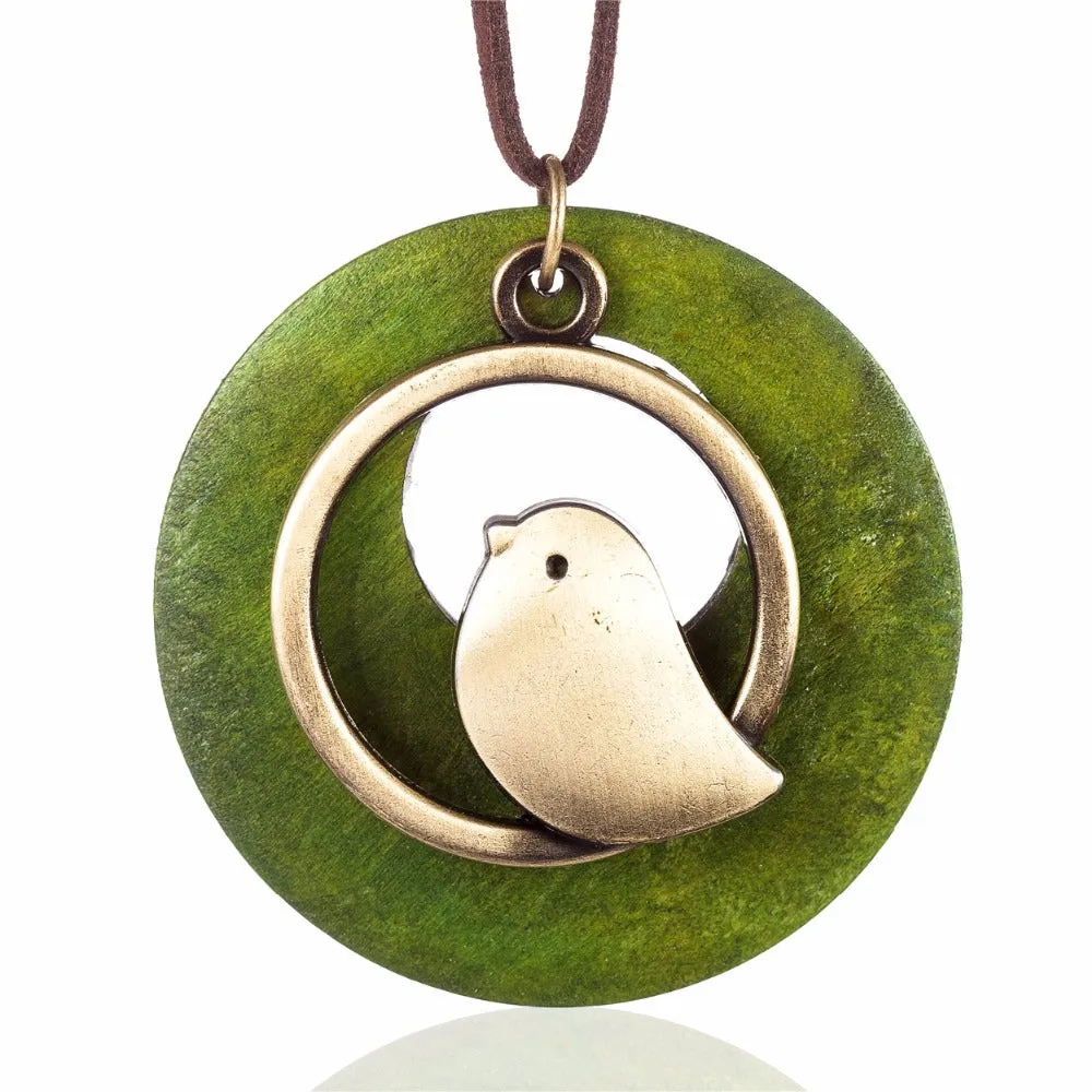 Touch Wood Lucky Bird Pendant
